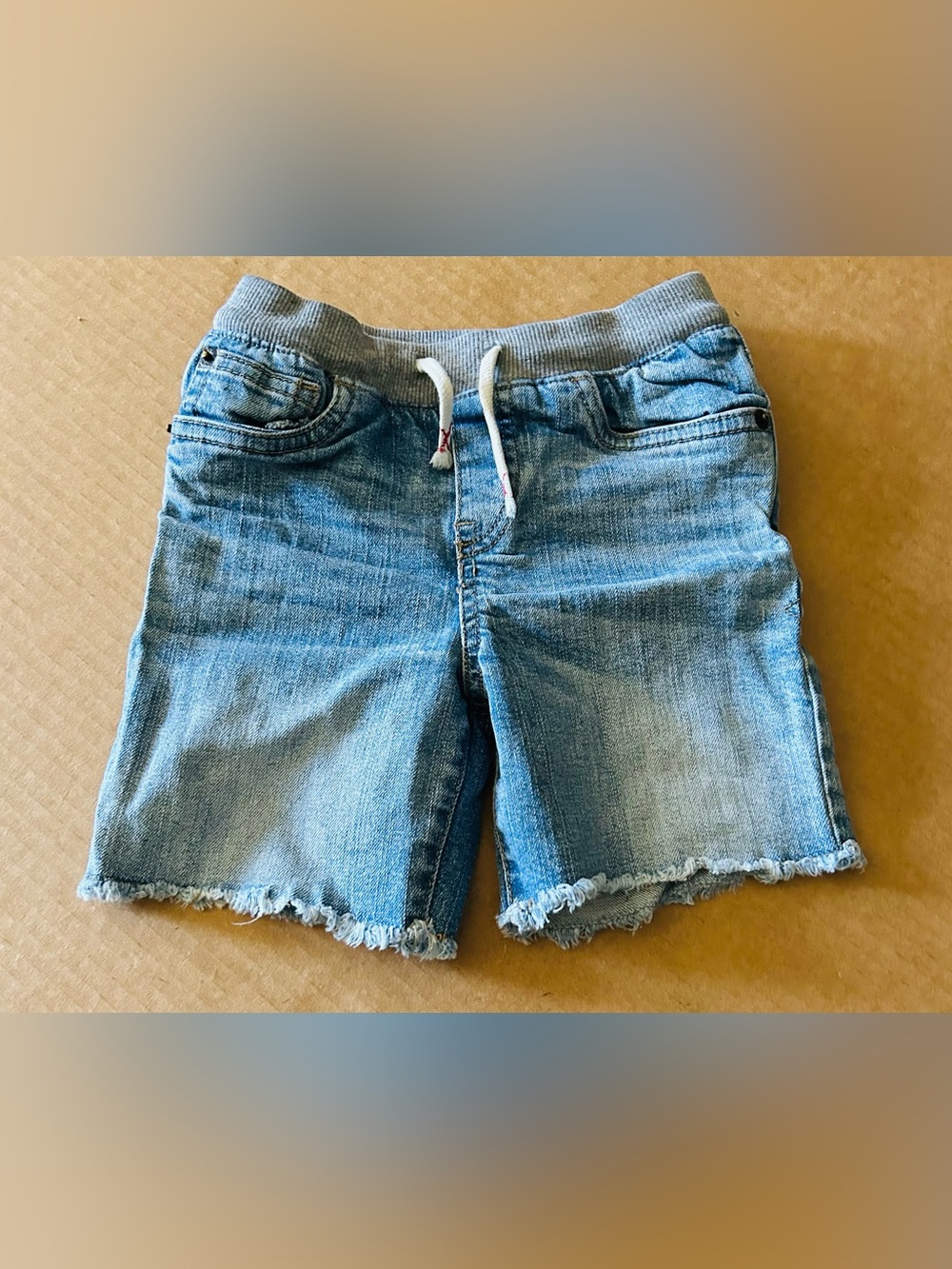 Cat & Jack Light Blue Denim-Look Pull-On Shorts